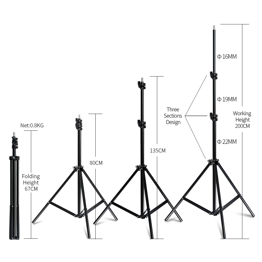  Photography 50x70CM LED Lamp Bead Softbox Lighting Kit Continuous Light System Camera Accessories F - 4000291453389