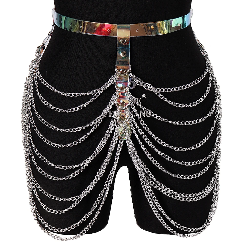 

Fetish Club Bondage Restraint Harness Body Punk Gothic Suspender Cupless Bra Rave Sexy Lingerie Leather Party Chest Sword Belt