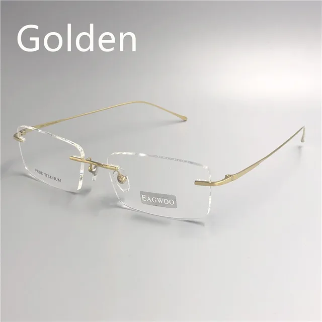 Gafas de titanio puro sin montura, montura óptica, graduadas, gafas sin marco para cara ancha con Templo largo, 145mm - AliExpress Accesorios para la ropa