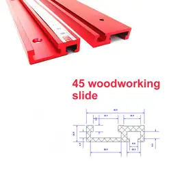Goulotte de Table de scie pour routeur, fente de voie en T, fixation de gabarit, scies à ruban, travail du bois, avec échelle, Type 45 