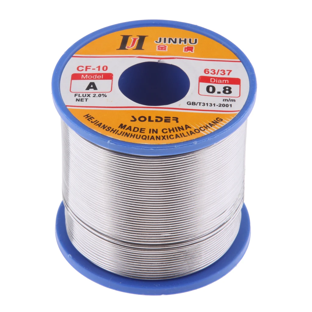 500g Tin Lead Solder Wire Rosin Core 2% Flux Iron Welding Tool 0.8mm Diameter For Electrical and Electronics Soldering Wire Roll