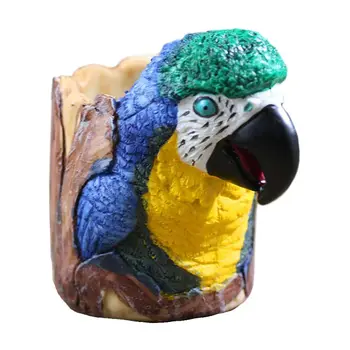 

Cartoon Parrot Shape Pen Holder Brush Pot Desk Organizer Stationery Storage Box
