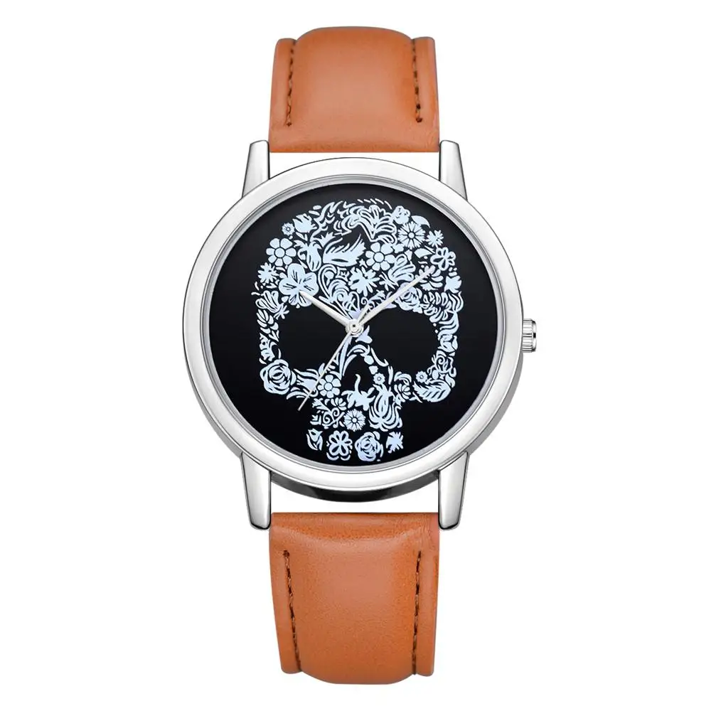 

Fashion Retro Skull Watches Casual Women Watches Leather Band Quartz Wristwatches Ladies Watches dames horloges horloges vrouwen