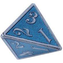 Rpg dés métal mdn polyèdre ensembles Dados donjons et Dragons aluminium bleu dés jeux de Table Transparent(China)