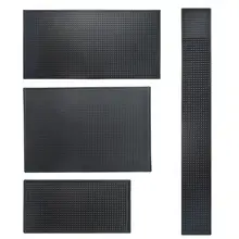 Black Bar Mat Rubber Bar Service Spill Mat Rubber Bar Mat Bar Runner Glass Drip Tray Beer Drink Rail Bars Service Mat