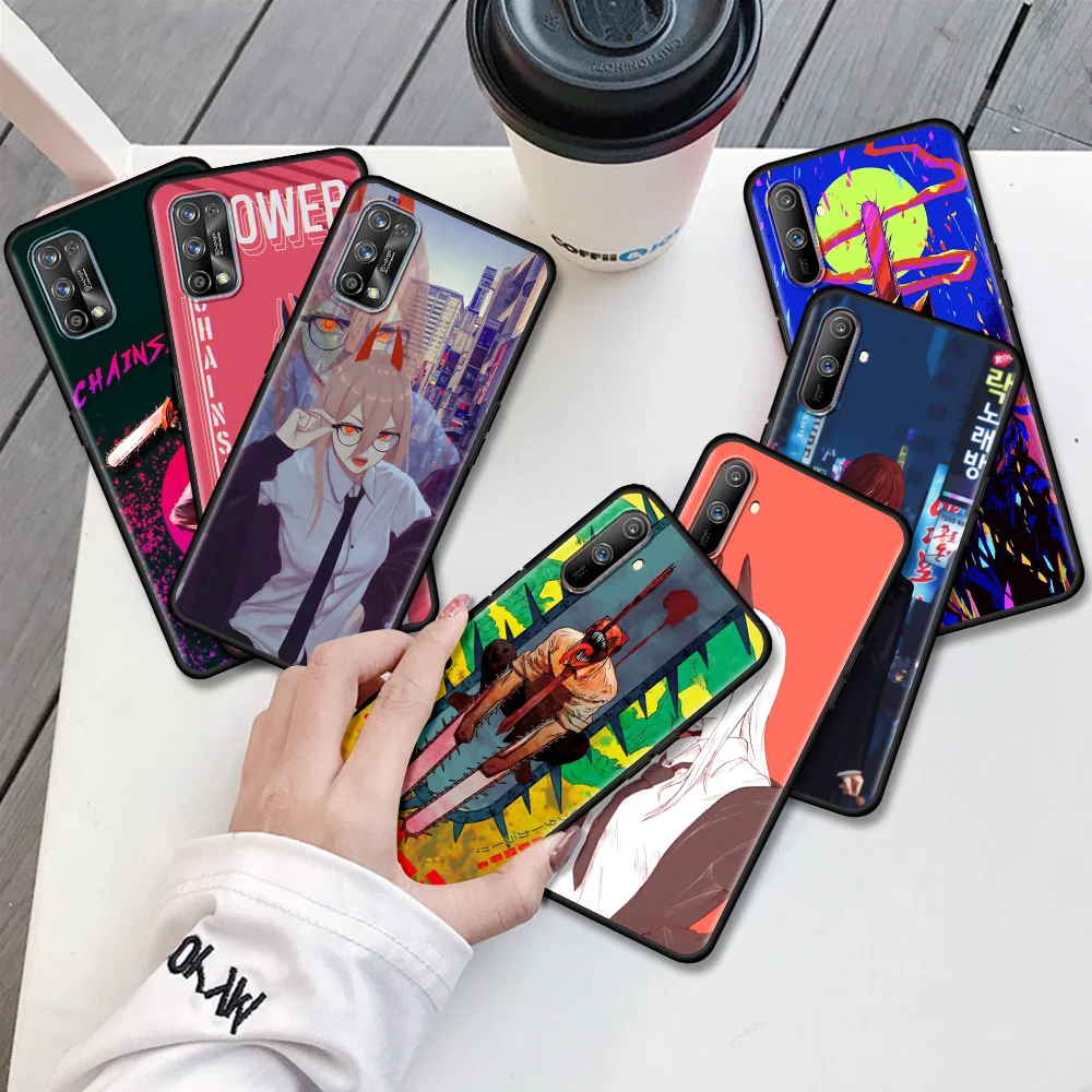 Anime Chainsaw Man Matte Case for Oppo Realme 8 C21 6 7 Pro C3 A53 A9