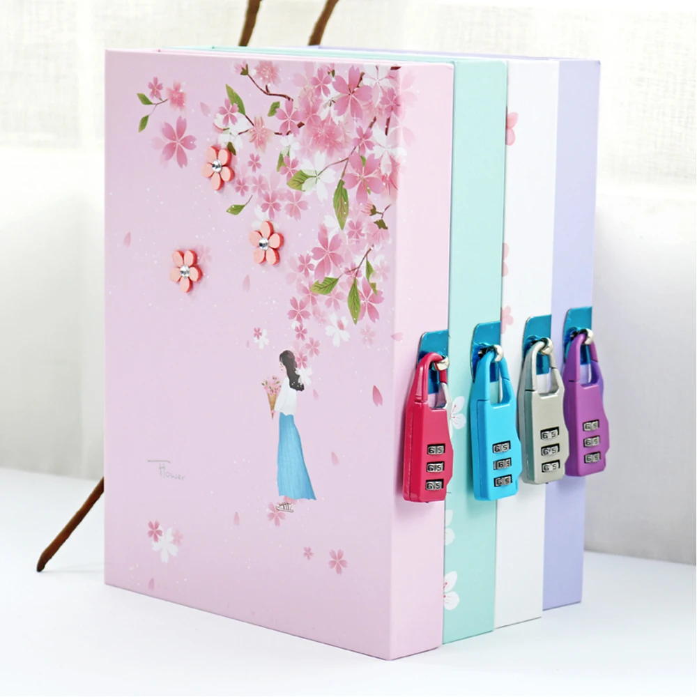 TATCAT A5 Notebook with Lock Password Diary Lockable Writing Pads School Office TPN093