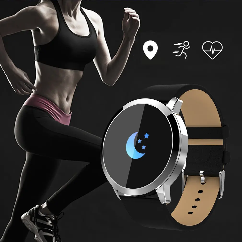 ONLENY Q8 Смарт-часы OLED Цвет Экран Smartwatch Дамская Мода Фитнес трекер монитор сердечного ритма