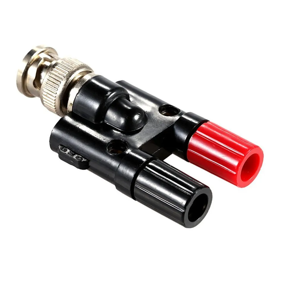 HT311 BNC Male Plug to 2 dual Jack Female Coaxial Connector for Hantek Tektronix 