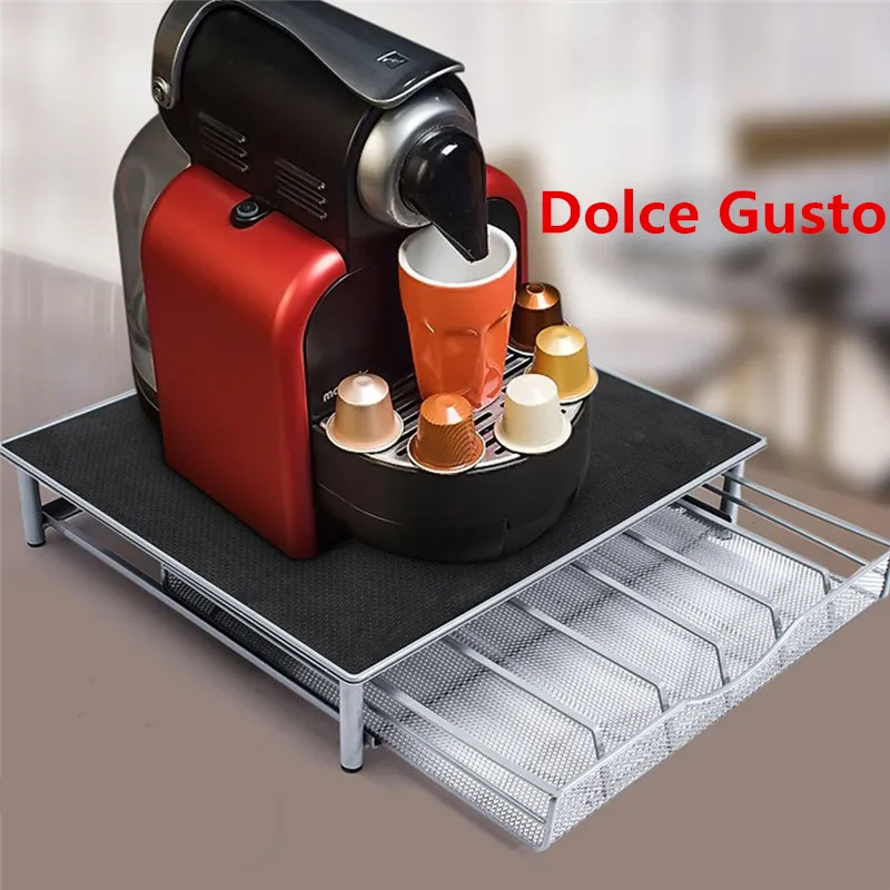 24pcs Dolce Gusto Capsules Metal Capsule Coffee Pod Holder Rack Capsule Storage Drawers