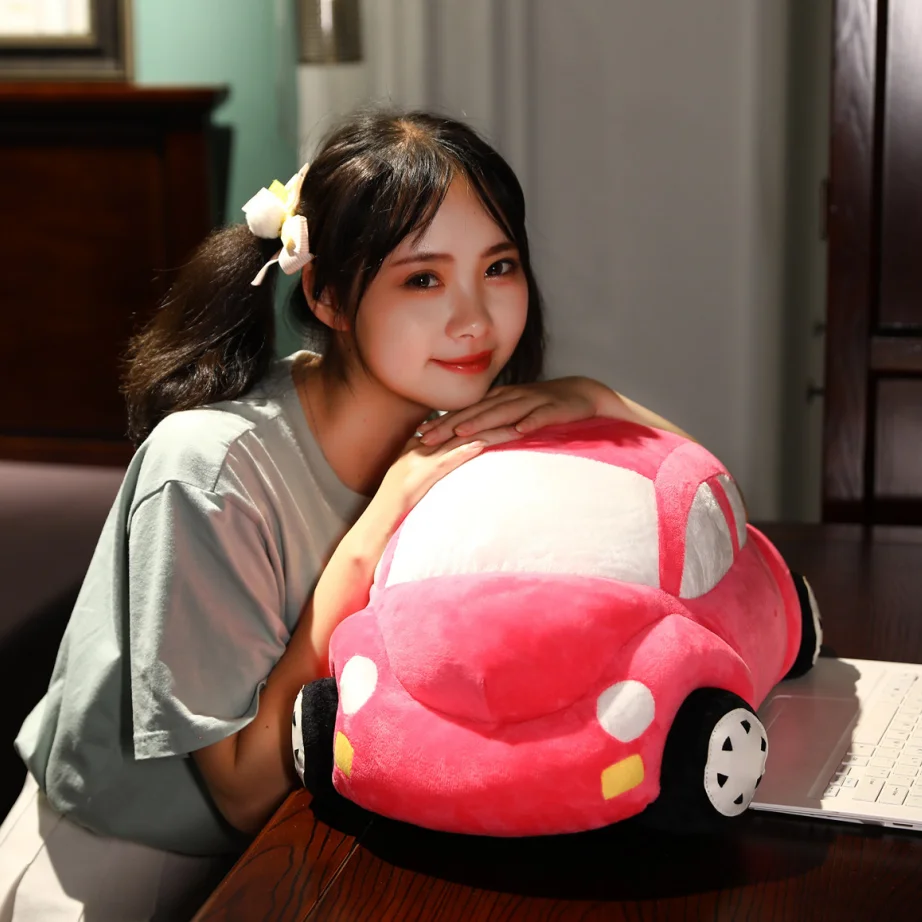 30-60CM 귀여운 4 색 자동차 모델 봉제 인형 어린이 어린이 소년 선물 Kawaii 자동차 모양의 쿠션 베개 생일 선물