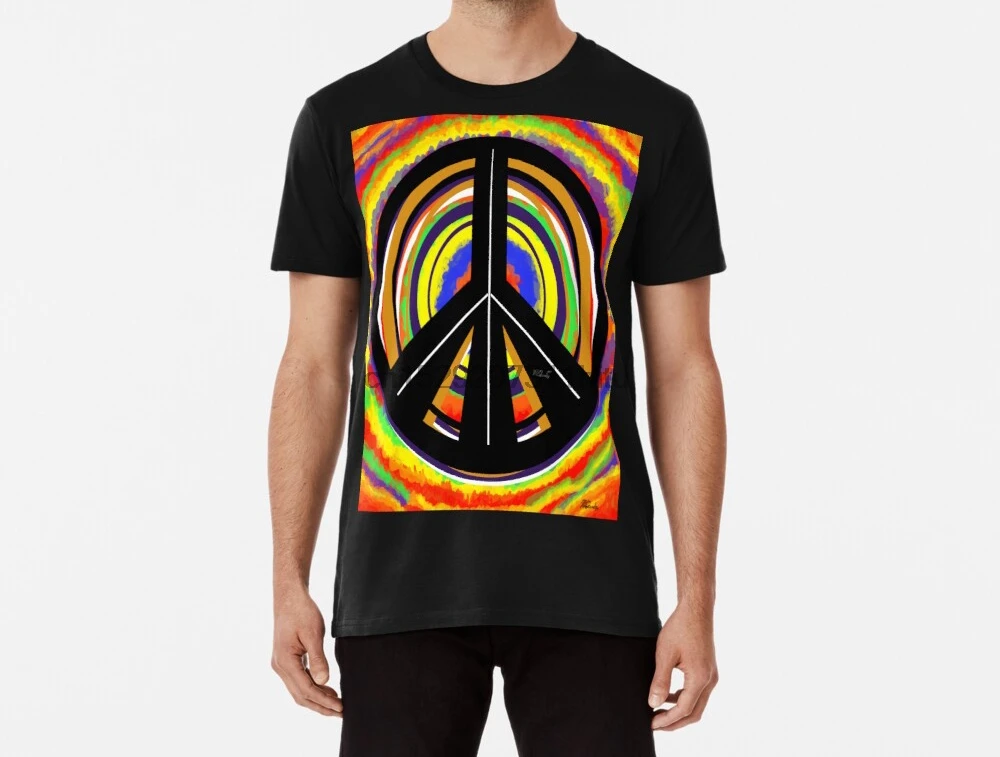 Мужская футболка Funy знак мира Tie Die tshirs женская (1) | одежда