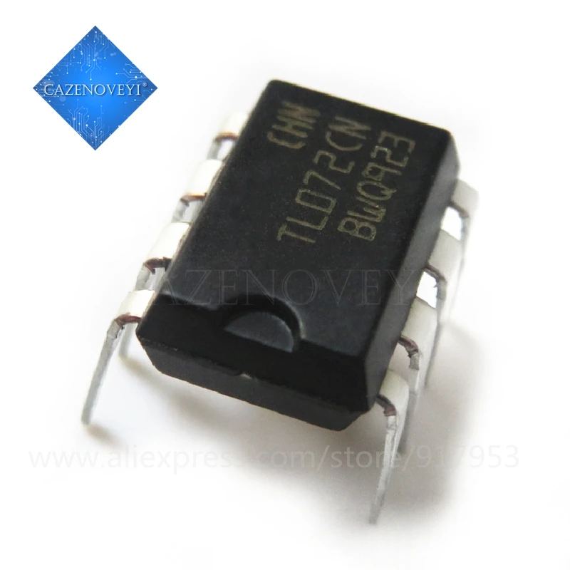 10 шт./лот TL072CN TL072 TL072C TL072CP DIP-8 = NJM072D 072D усилители-Op Amps двойной низкий уровень шума JFET