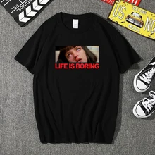 Новинка, модная футболка Life is Boring, брендовая одежда, хип-хоп, с 3D принтом, Мужская футболка, короткий рукав, аниме, высокое качество