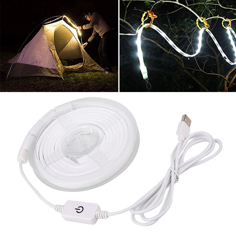 USB Touch Switch LED Tent Light Light Strip For Outdoor Camping 210cm ＜1W