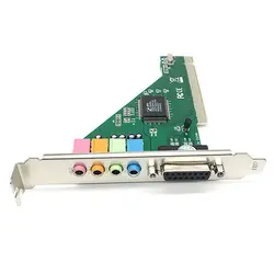 Компьютер 3D объемного 4 канала Простая установка аудио Remix PCI 5,1 аксессуары звуковая карта внешняя для Windows XP7 32bit