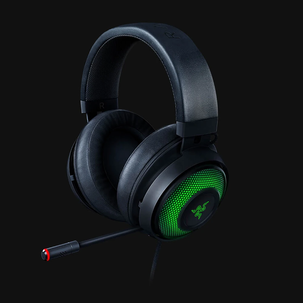 Razer Kraken Ultimate RGB USB игровая гарнитура THX 7,1 пространственный объемный звук Chroma освещение выдвижной активный шумоподавление