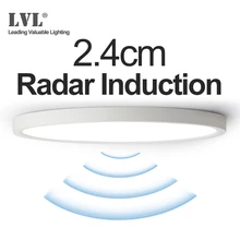 LED Radar indüksiyon PANEL AYDINLATMA 12W 18W 24W 220Vac hareket sensörlü LED panel lambası koridorlar koridor koridor merdivenler(China)