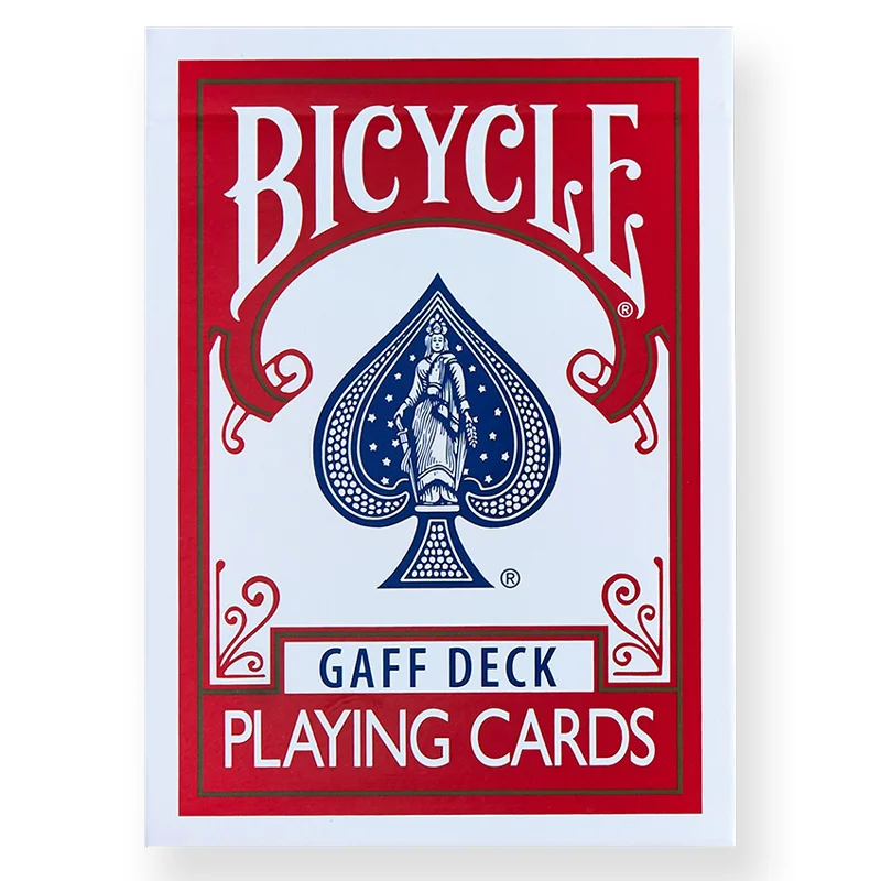 Велосипед Gaff колода игральные карты красный/синий редкий ограниченный покер магические карты специальный реквизит крупным планом сценический магический трюк для мага - Цвет: Красный
