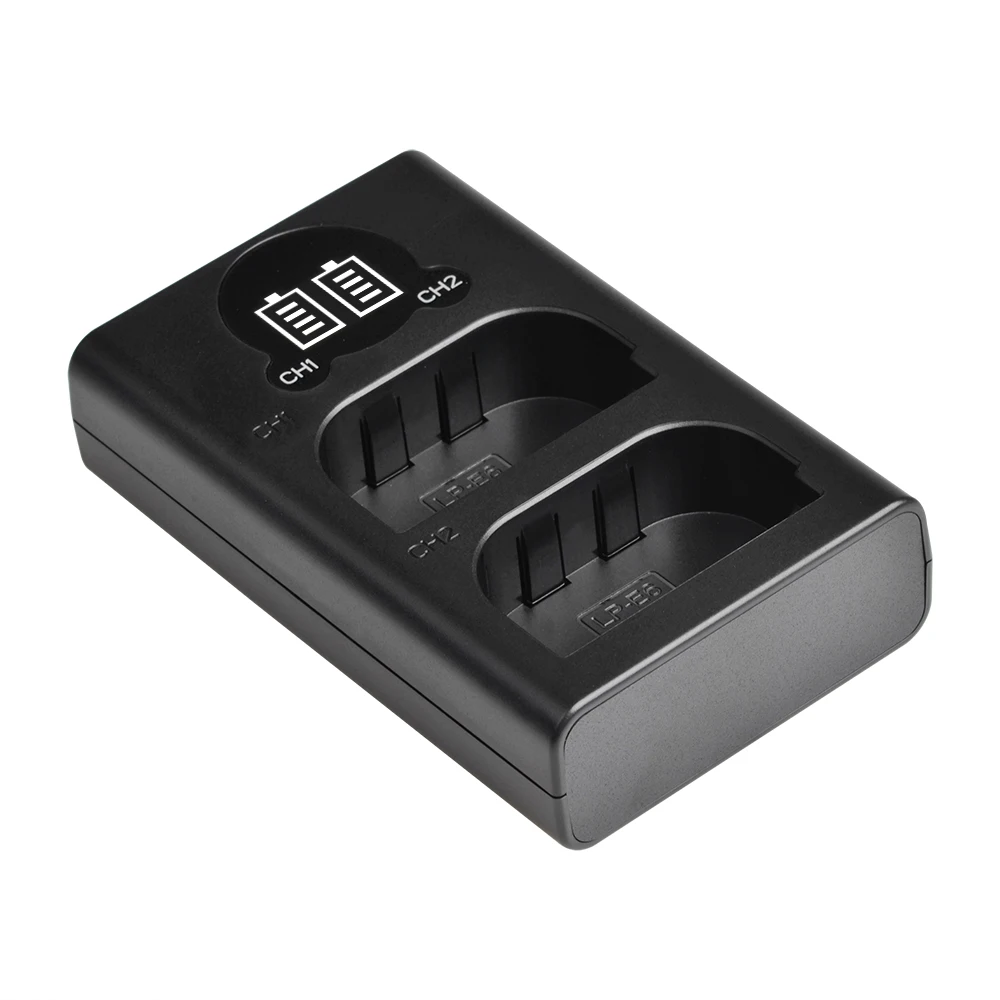 Caricabatteria LP-E6 con porta Tipo C per Canon EOS 5DS R, 5D Mark II, III, 6D, 7D e 60Da - 2650mAh 87