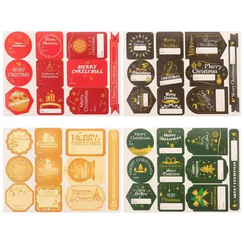 

5 Sheets Xmas Sealing Stickers Adhesive Stickers Writable Labels for Packaging Christmas Label Gift Box Decoration Labels