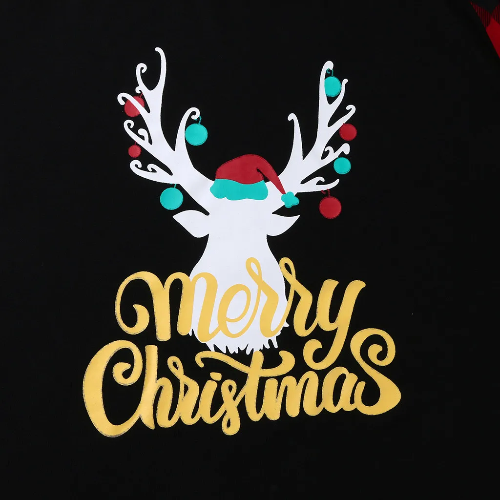 Рождественская блуза с принтом для детей и папы, топы и штаны, детские комбинезоны для малышей, комбинезон, Рождественская семейная Рождественская Пижама