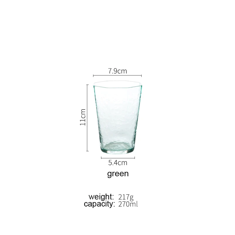 Water cup green Европейские бокалы для вина, розовый зеленый восьмиугольный стеклянный Кубок для шампанского, бокалы для питья дома, чашка для воды, Креативные Свадебные стеклянные стаканчики - Цвет: Water cup green