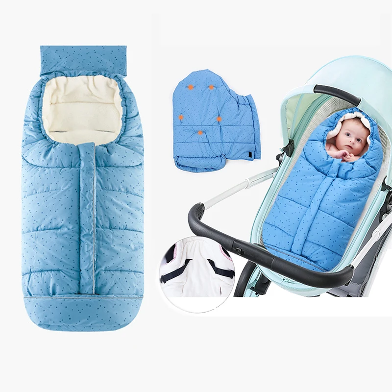 

Baby Stroller Sleeping Bags Winter Sleeping Bags Cotton Knitting envelope Toddler Sleep Sack Windproof Cocoon Stroller Sleepsack