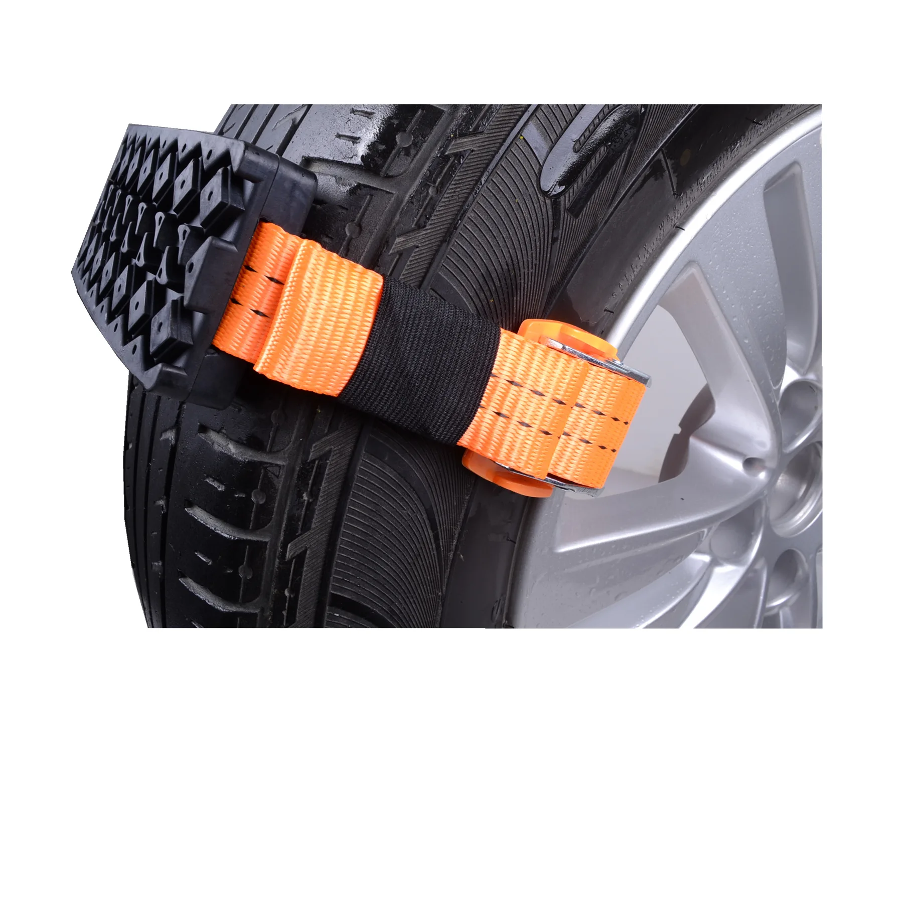 Rubber Nonskid Chain Anti-slide Block Turnaround with All Snowfield Pendant Tire Chain Slip Pendant Hole-Lifting Jack