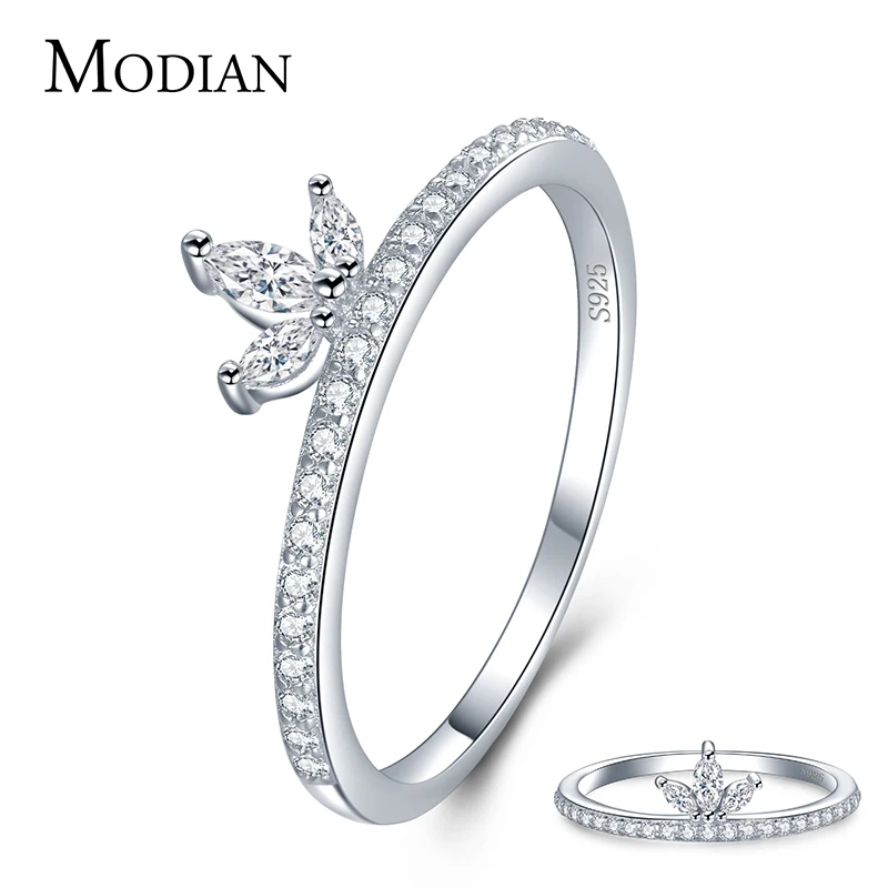 MODIAN Fashion 100% 925 Sterling Silver Tourmaline Finger Rings Classic Clear CZ Wedding Jewelry For Women Engagement Fine Gift - Image 6