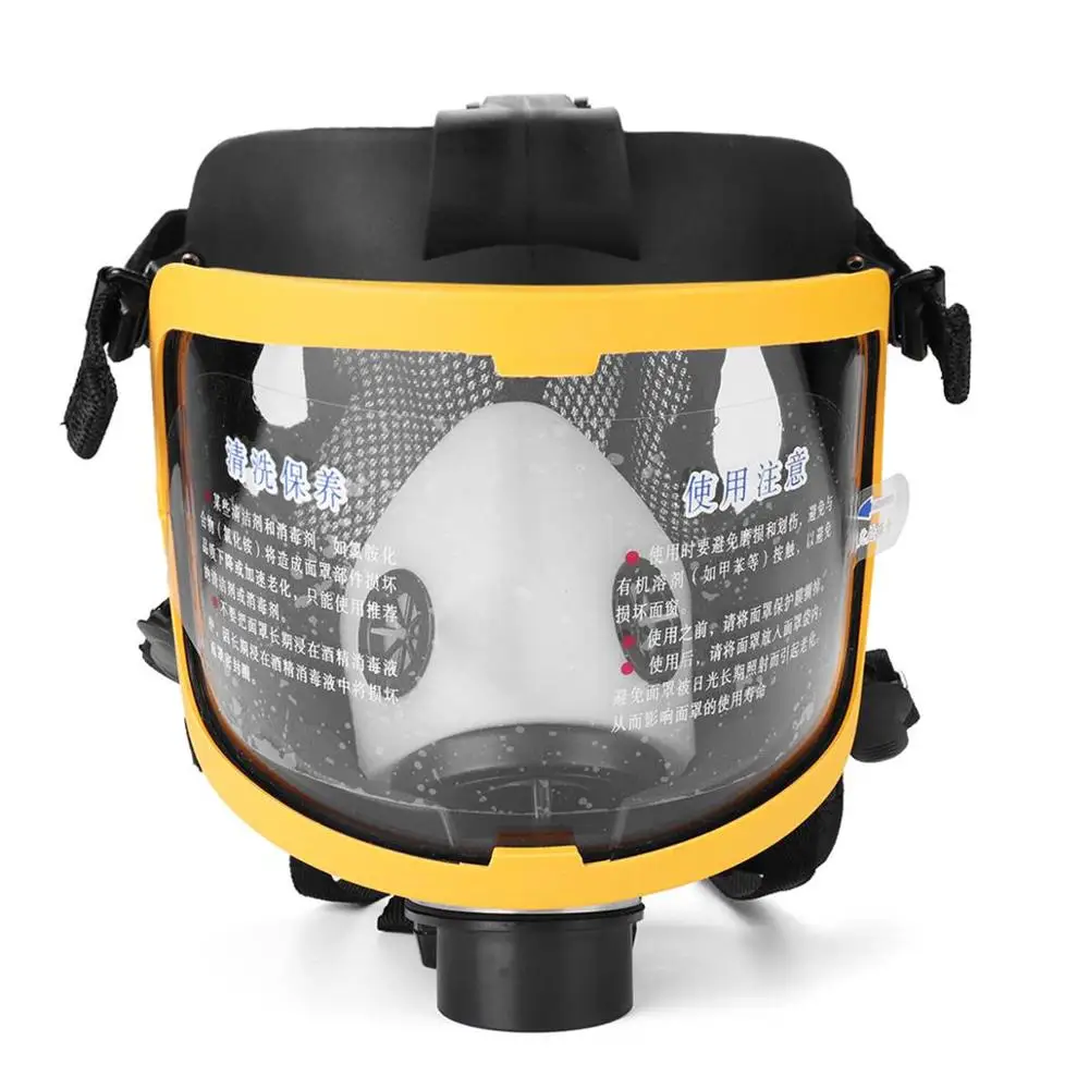 Electric Constant Air Flow Supplied Fed Full Face Gas Mask Breathing System Protective Respirator Mask Workplace Safety Device