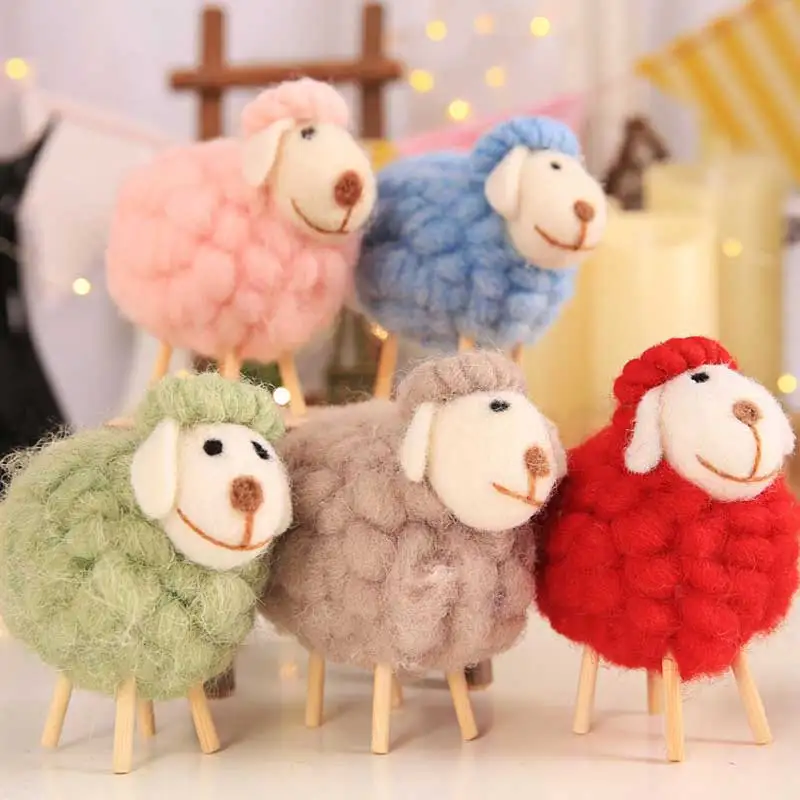 Модная игла из овечьей шерсти войлочное готовое животное украшение для дома