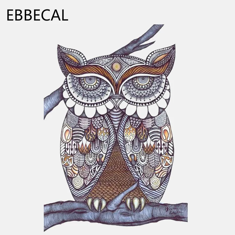 EBdecalTribal винтажный узор сова для Авто/бампер/окно/наклейка на стену наклейки DIY