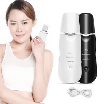 

Ultrasonic Skin Scrubber Deep Cleaning Face Scrubber Vibrating Facial Cleansing Skin Spatula Peeling Beauty Instrument Device