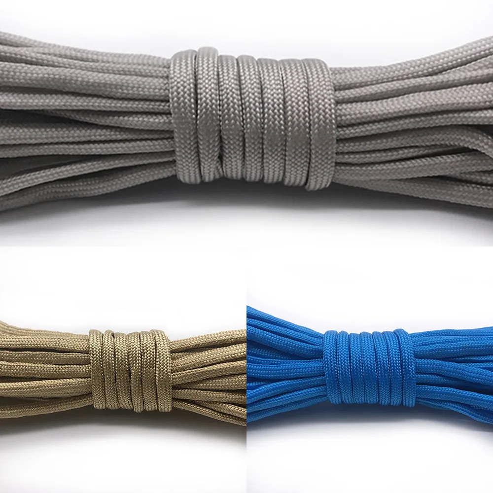 

Paracord 550 Rope Parachute Cord Lanyard Tent Rope Guyline Mil Spec Type III 7 Strand 5 Meters For Hiking Camping DIY 208 Colors