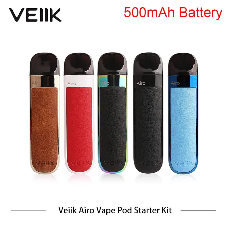 Набор для вейпа Veiik Airo 500 мАч изысканные панели из искусственной кожи 2 мл