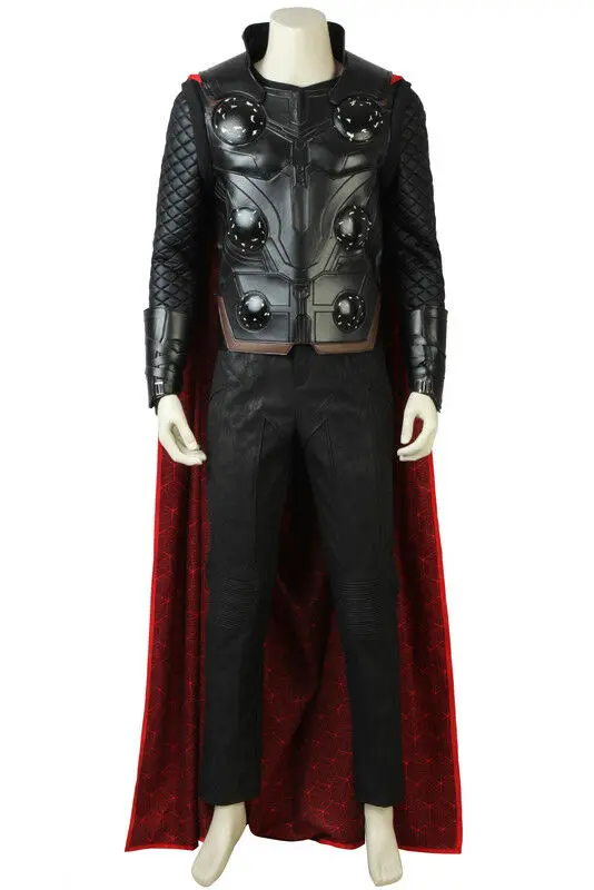 Мстители Бесконечность войны Тор косплей костюм на Хэллоуин супергерой Мстители костюм Тора черный Броня жилет для взрослых COSPLAYONSEN