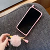 Funda de teléfono de silicona 3D para iphone 12 Pro Max 11 Pro Max 12MiNi 7 8 Plus X XS Max XR SE 2022, cubierta bonita con borla y Bola de pelo ► Foto 2/6