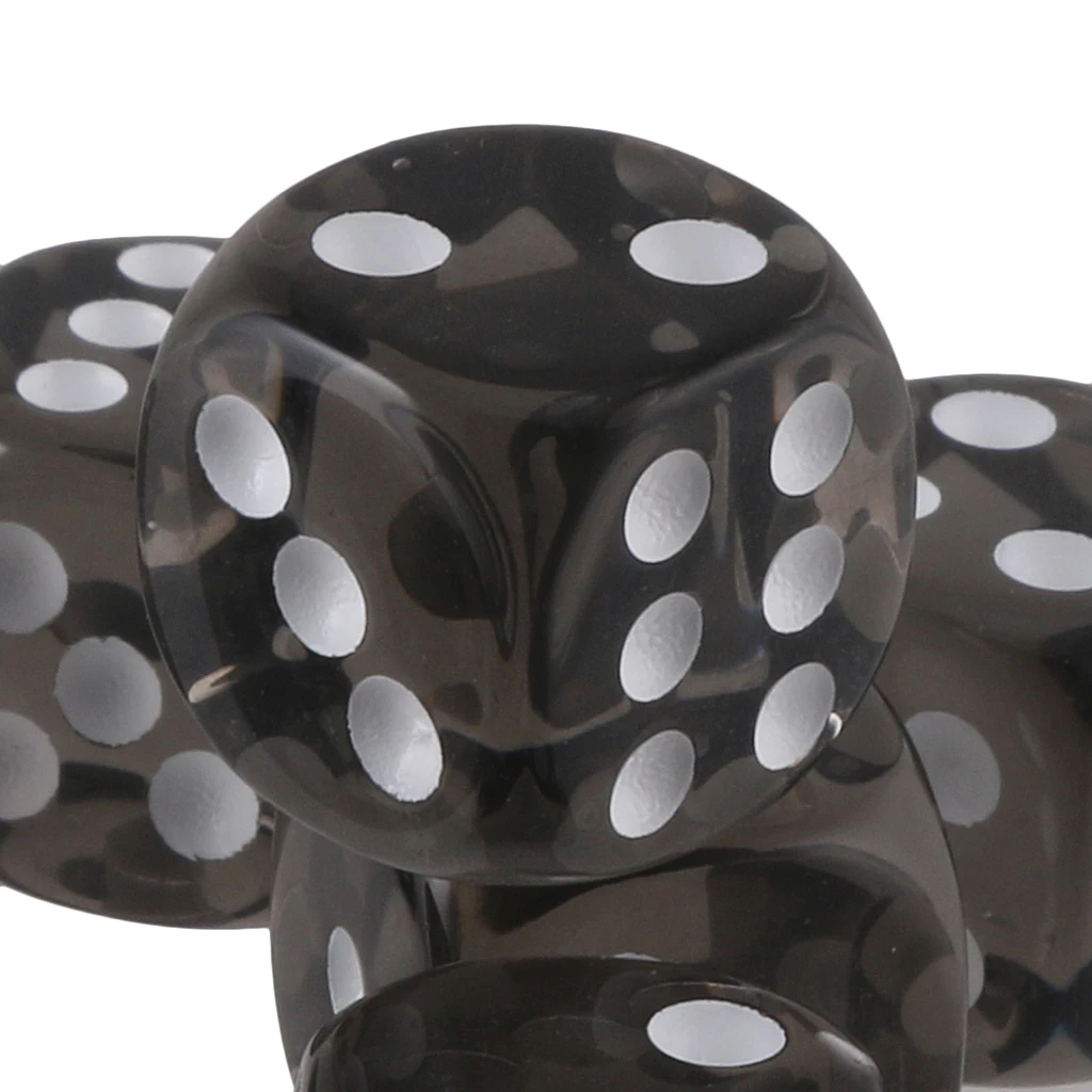 10pcs 16mm Six-sided D6 Dice for Dungeons & Dragons D&D TRPG Dices Party Gambling Dices Game Digital Dices