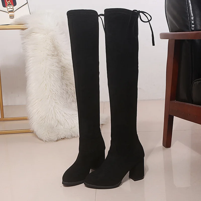 

Over Knee Women Shoes Winter Women's Boots Overknee Elastic Boots Woman Autumn Long Boots High Thin High Boots Woman Boots