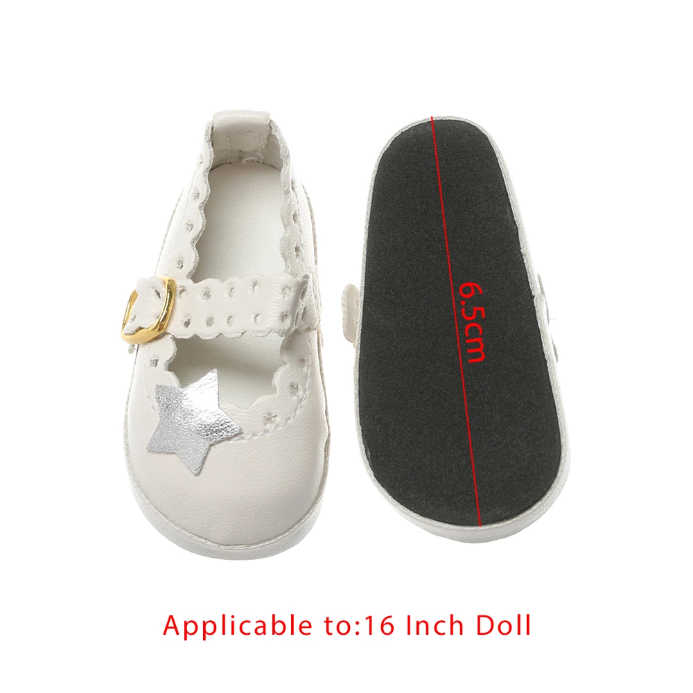PU Leather Mini Doll Shoes for 16 Inch Dolls Toys