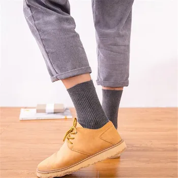 

Cotton Tube Casual Business Double Needle Striped Socks Autumn And Winter New