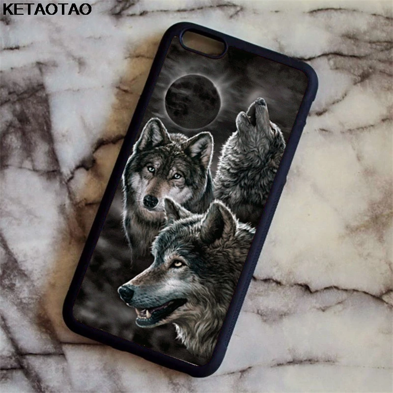 KETAOTAO классический крутой хипстерский волк чехол для телефона s для iPhone 4S SE 5C 5S 6S 7 8 Plus X XS XR 11 Pro Чехол Мягкий ТПУ резиновый силиконовый - Цвет: Хаки