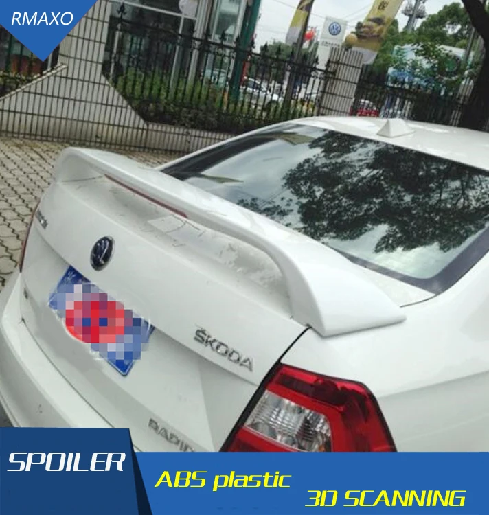 Спойлер для Skoda Rapid 2011 2016 спойлер из АБС пластика заднего крыла автомобиля задний