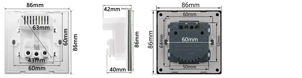 Atlectric EU FR настенная розетка с двумя портами usb 16A 2100mA электрическая настенная розетка с панелью из закаленного стекла адаптер зарядного устройства