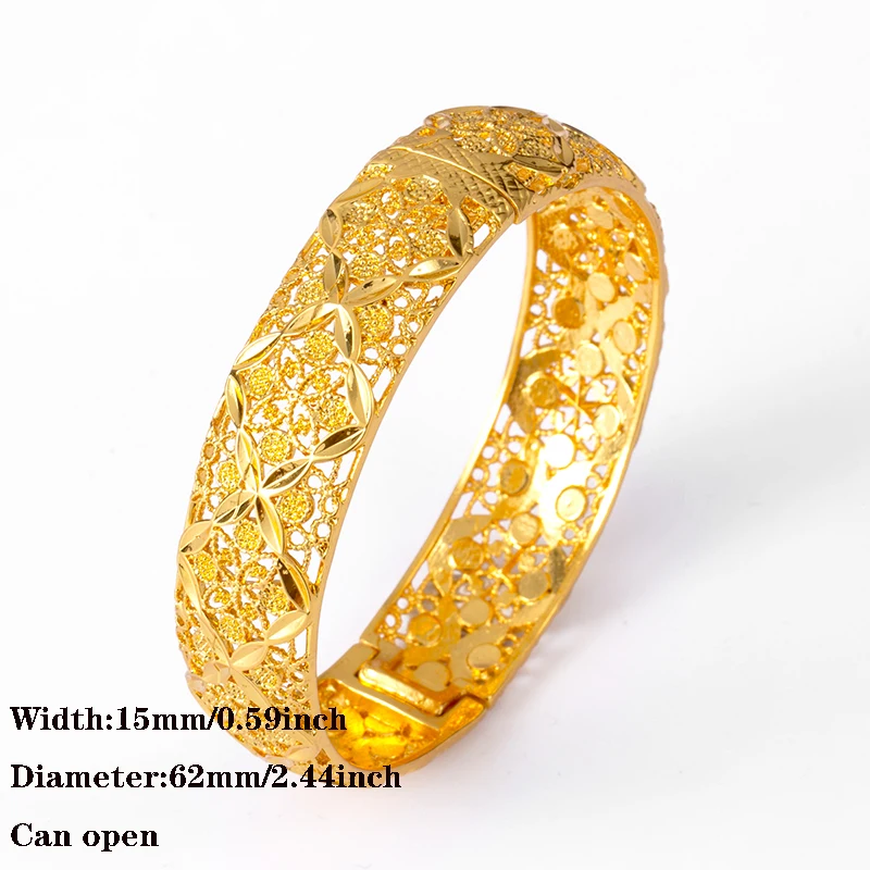 Gold Color Bracelets Ethiopian Middle East Dubai Bangles for Women Wedding Jewelry African Gifts 1pcs bangle bracelet