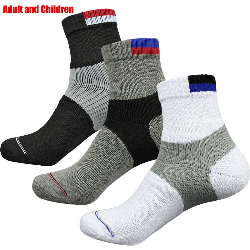 Badminton Socks Men's Sports Socks Cotton Children's Tennis Table Tennis Thickening Towel Bottom Socks