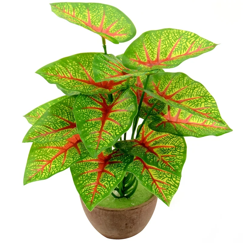 

1Bouquet/12 leaves Artificial Tropical Leaves Fake Bonsai Tree Plant Branch For Home Decoration Accessories