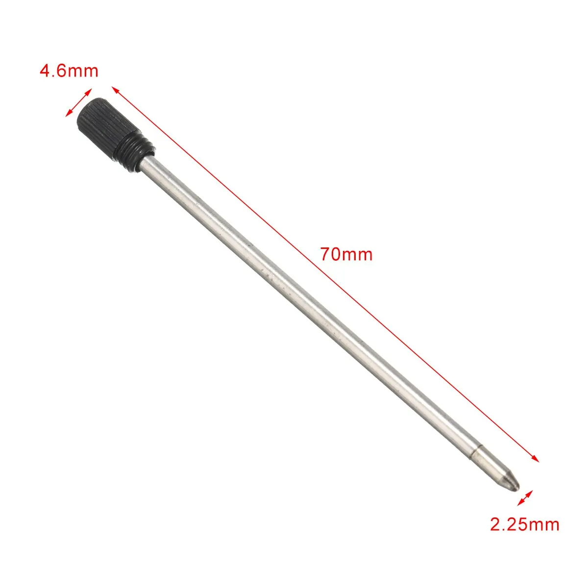 20 Piece Mini Ballpoint Replace Refill Pen 70mm Metal Element Black Ink Crystal Diamond Refill Pen School Student Supplies