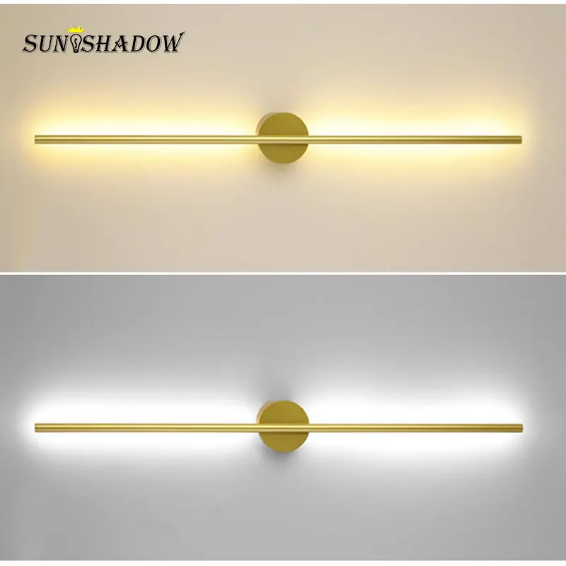Modern Led Wall Light Bathroom Lamp Gold&ampBlack Sconce Living room Bedroom Mirror Front Lustre 110V 220V | Лампы и освещение